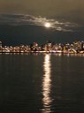 Full moon sail Cloud peek out
